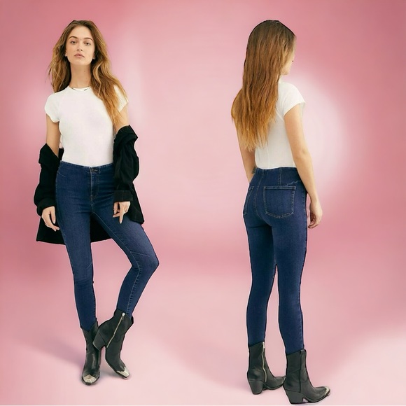 Free People: Feels Like Sunshine Skinny Jeans - Picture 1 of 9